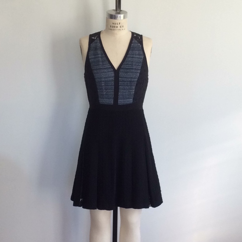 Rebecca Taylor Navy Multi Media Dress NWOT